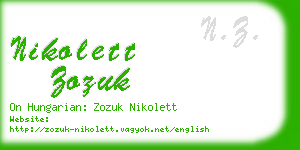nikolett zozuk business card